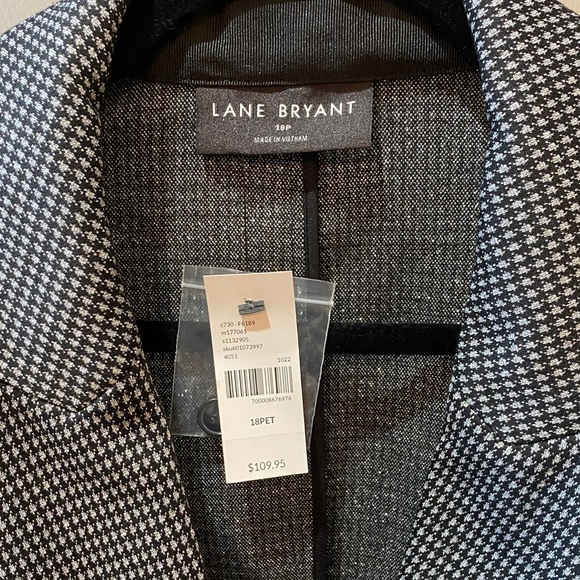 Lane Bryant Women's Houndstooth Cropped Blazer 18P - Picture 2 of 6